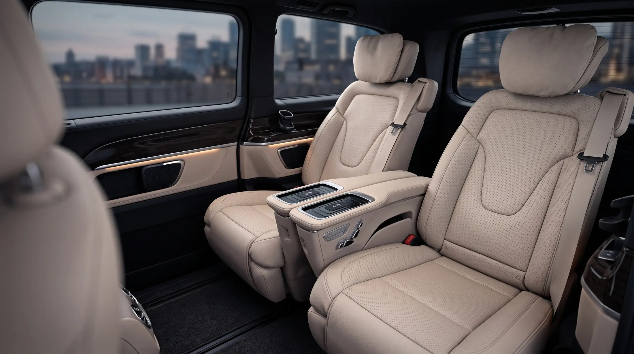 Interior of the Mercedes V-Class